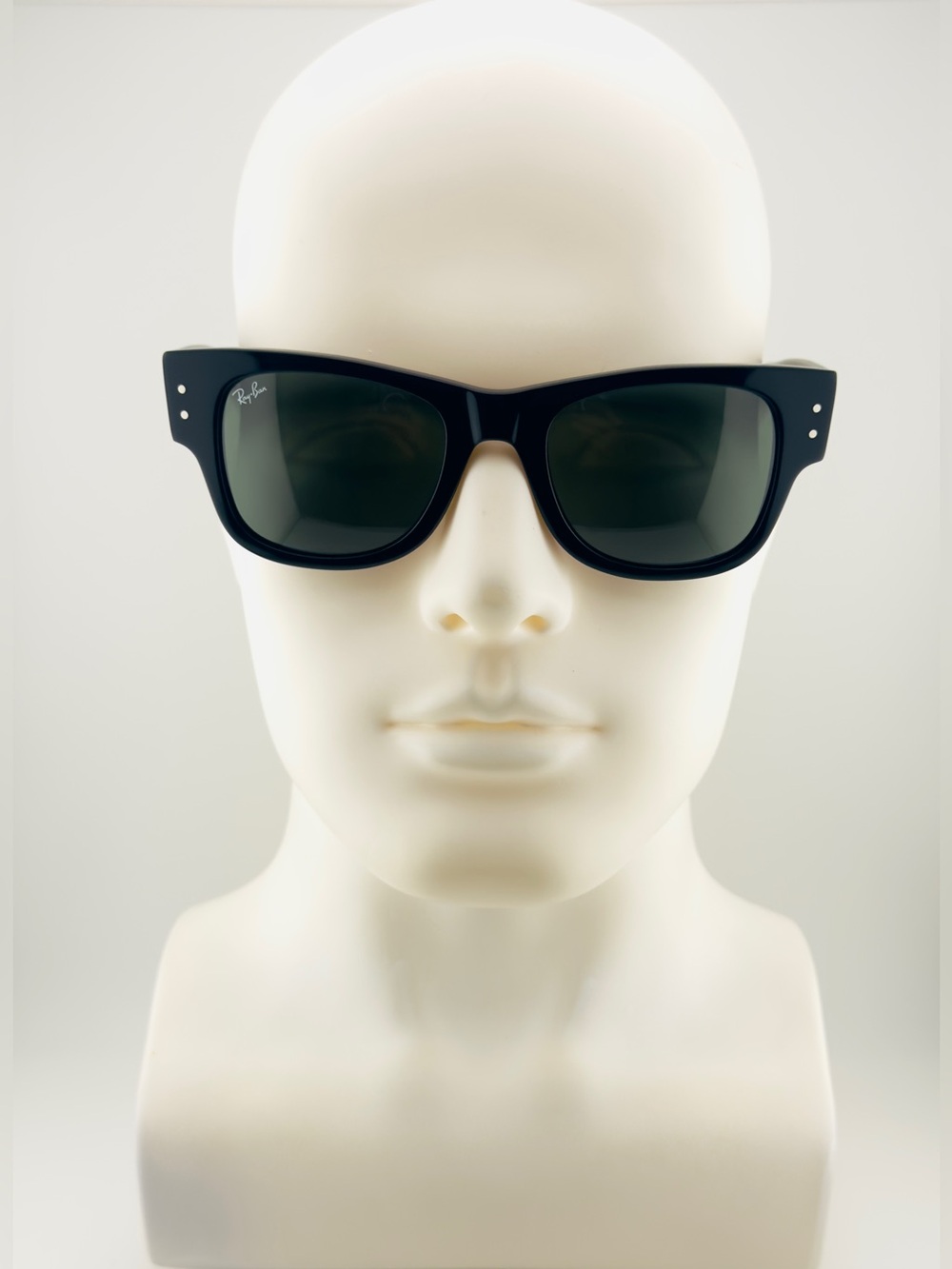 Ray-Ban Mega Wayfarer Sunglasses Rb0840S Acetate Black Frame Green Lenses UNISEX